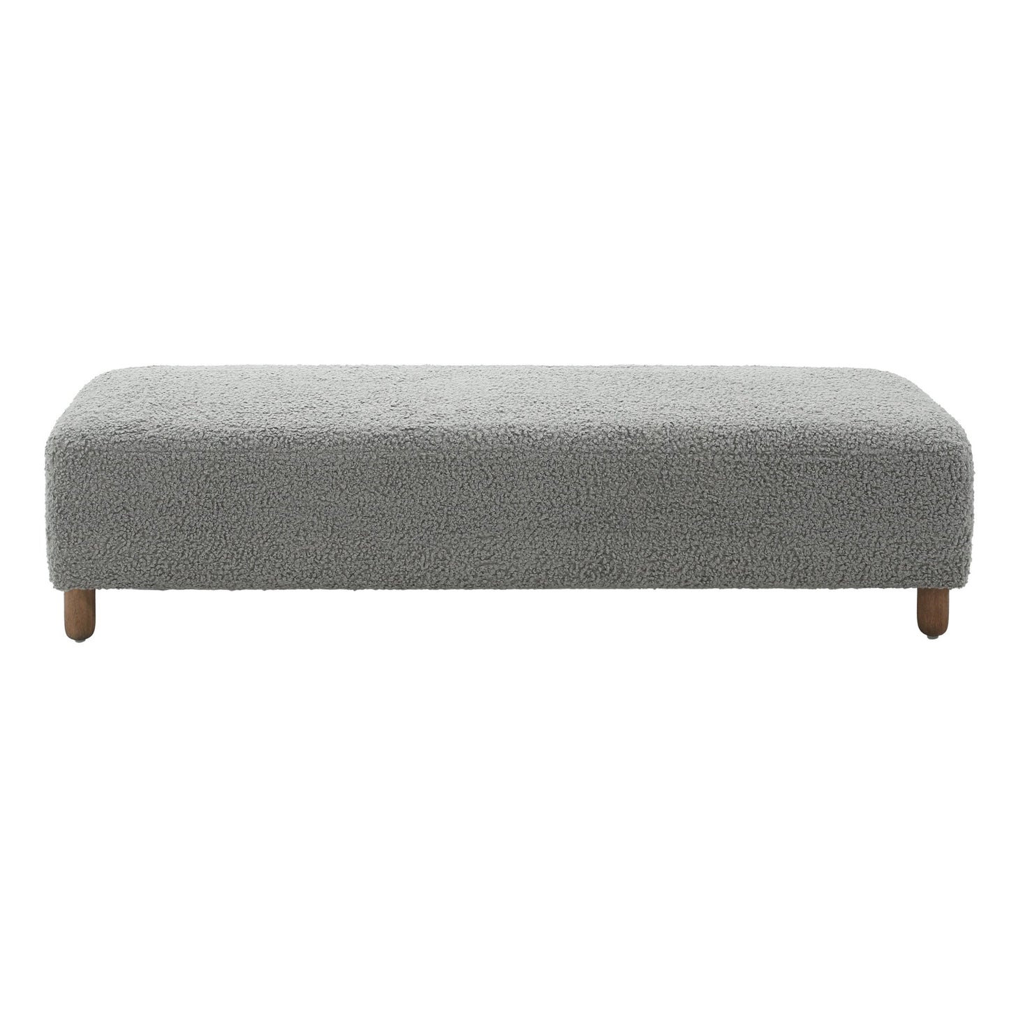 Contemporary Grey Ottoman with Foam Cushion and Durable Upholstery - 1st Choice Furniture Direct