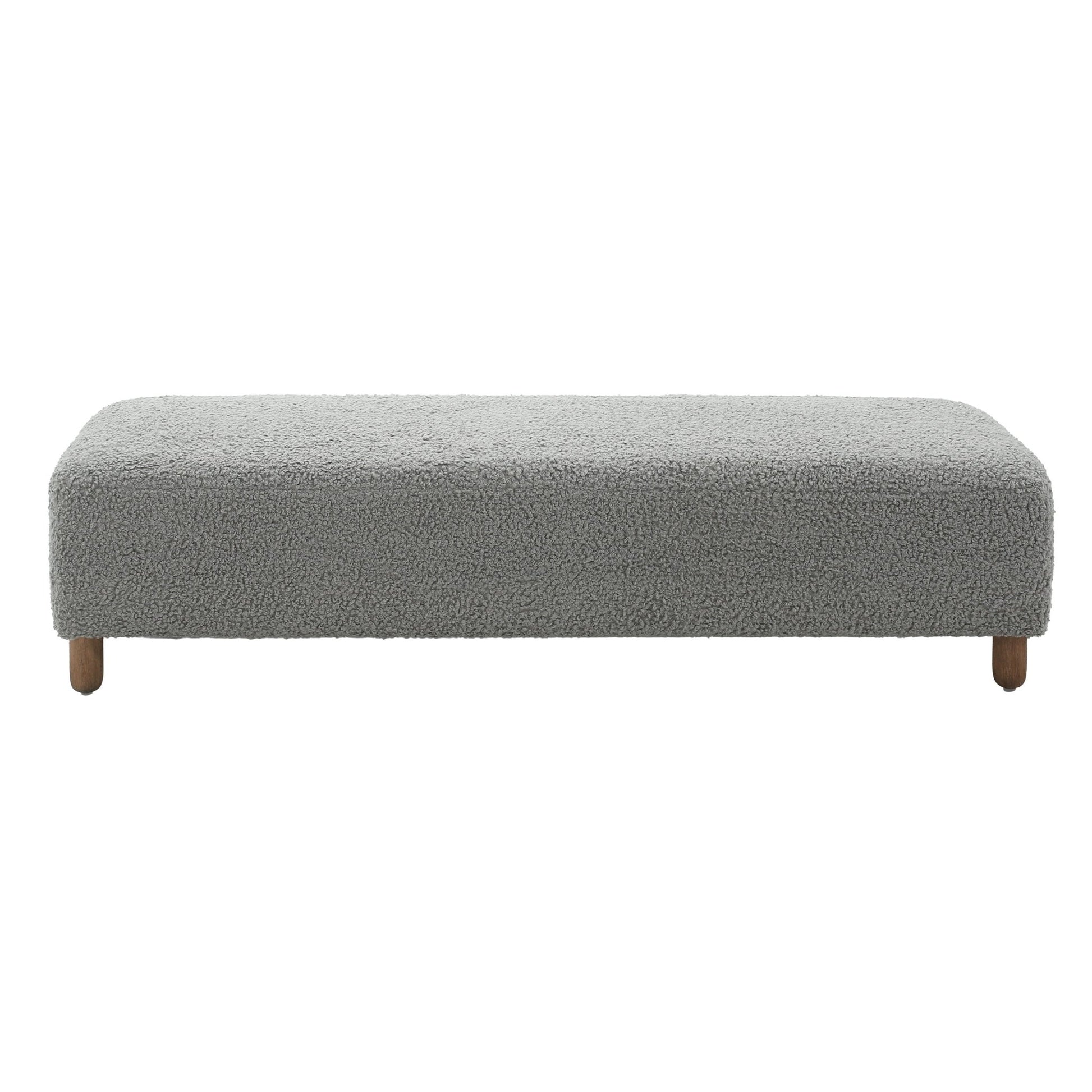 Contemporary Grey Ottoman with Foam Cushion and Durable Upholstery - 1st Choice Furniture Direct