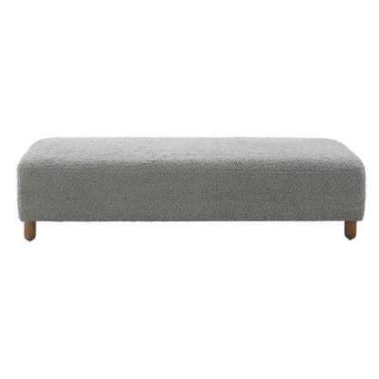 Contemporary Grey Ottoman with Foam Cushion and Durable Upholstery - 1st Choice Furniture Direct
