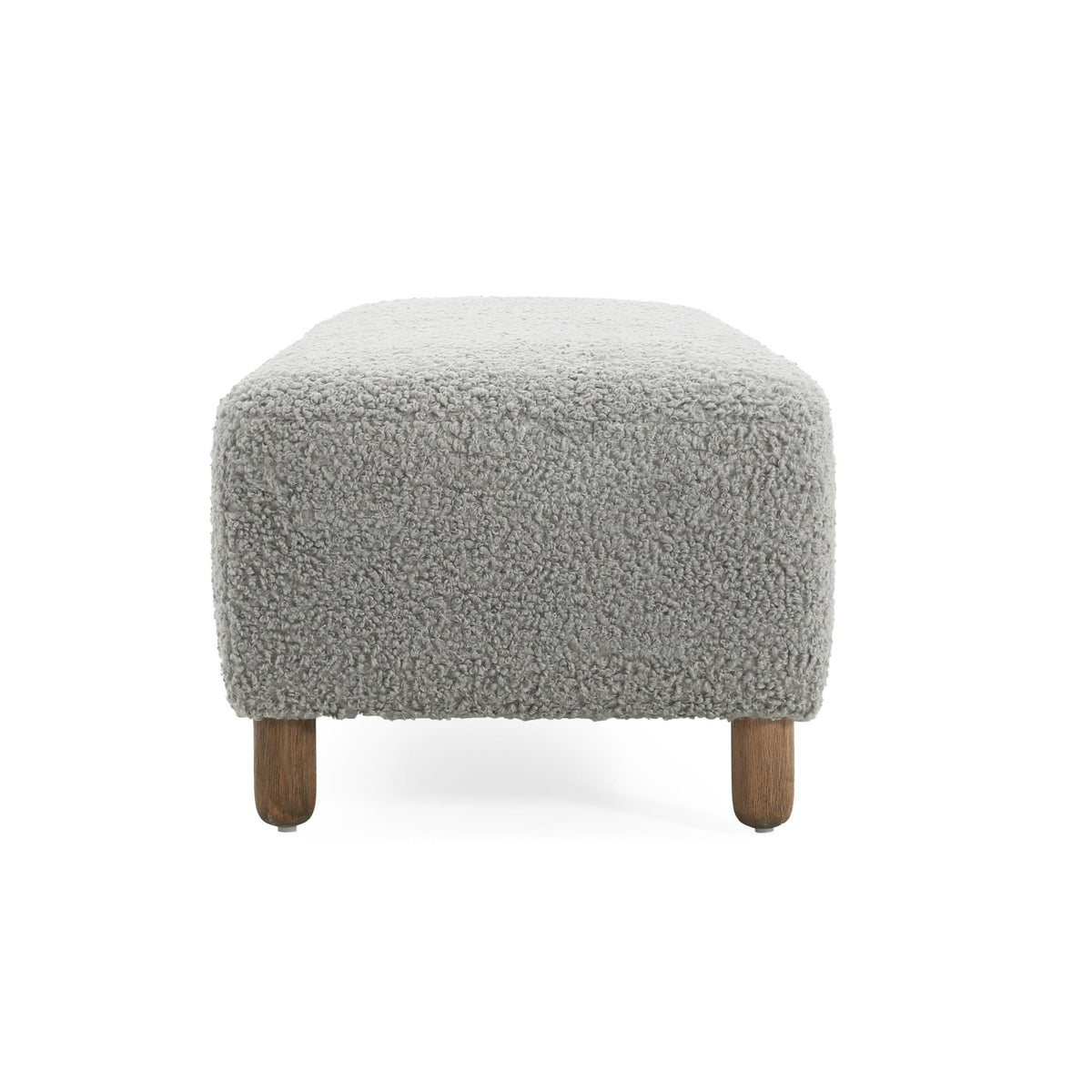 Contemporary Grey Ottoman with Foam Cushion and Durable Upholstery - 1st Choice Furniture Direct