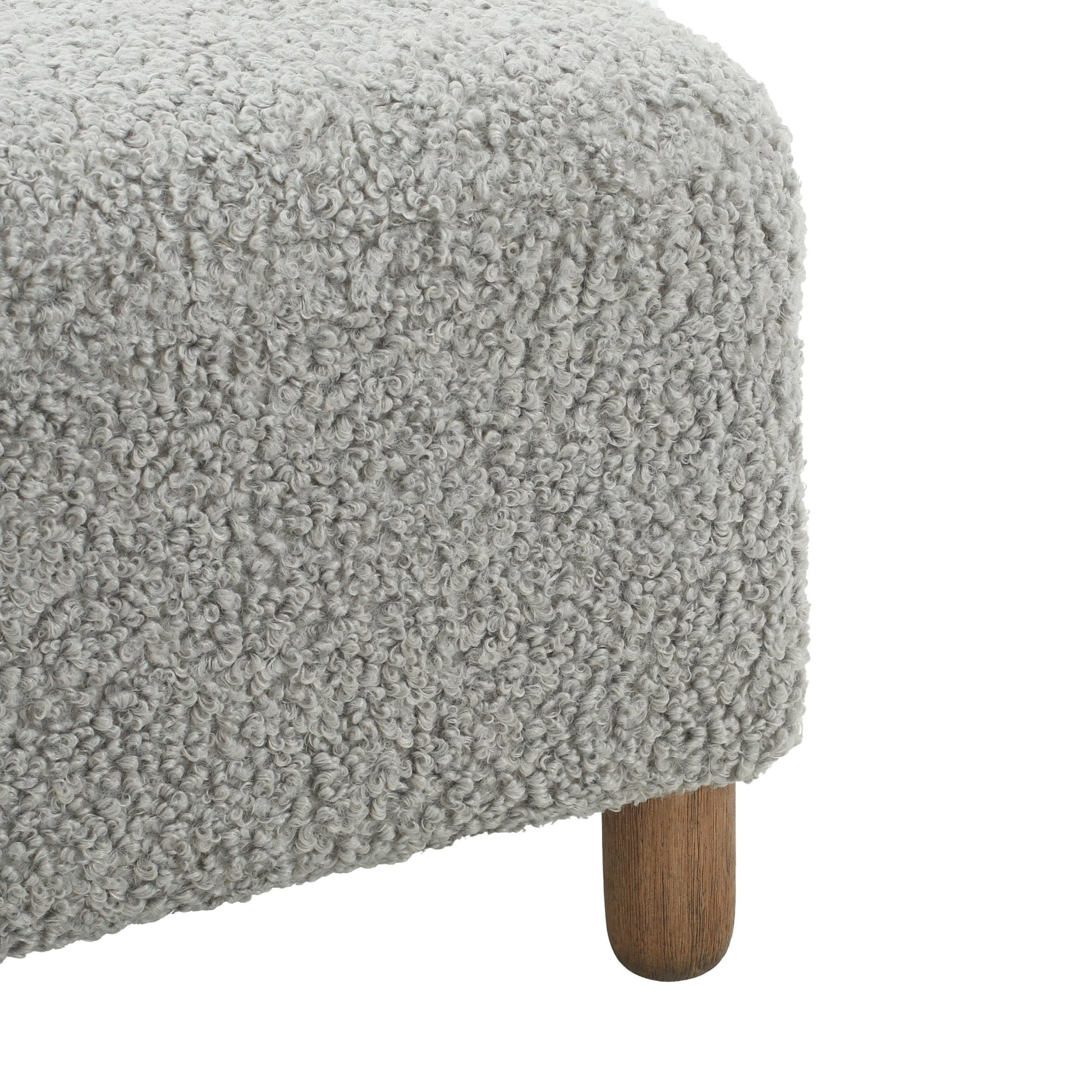 Contemporary Grey Ottoman with Foam Cushion and Durable Upholstery - 1st Choice Furniture Direct