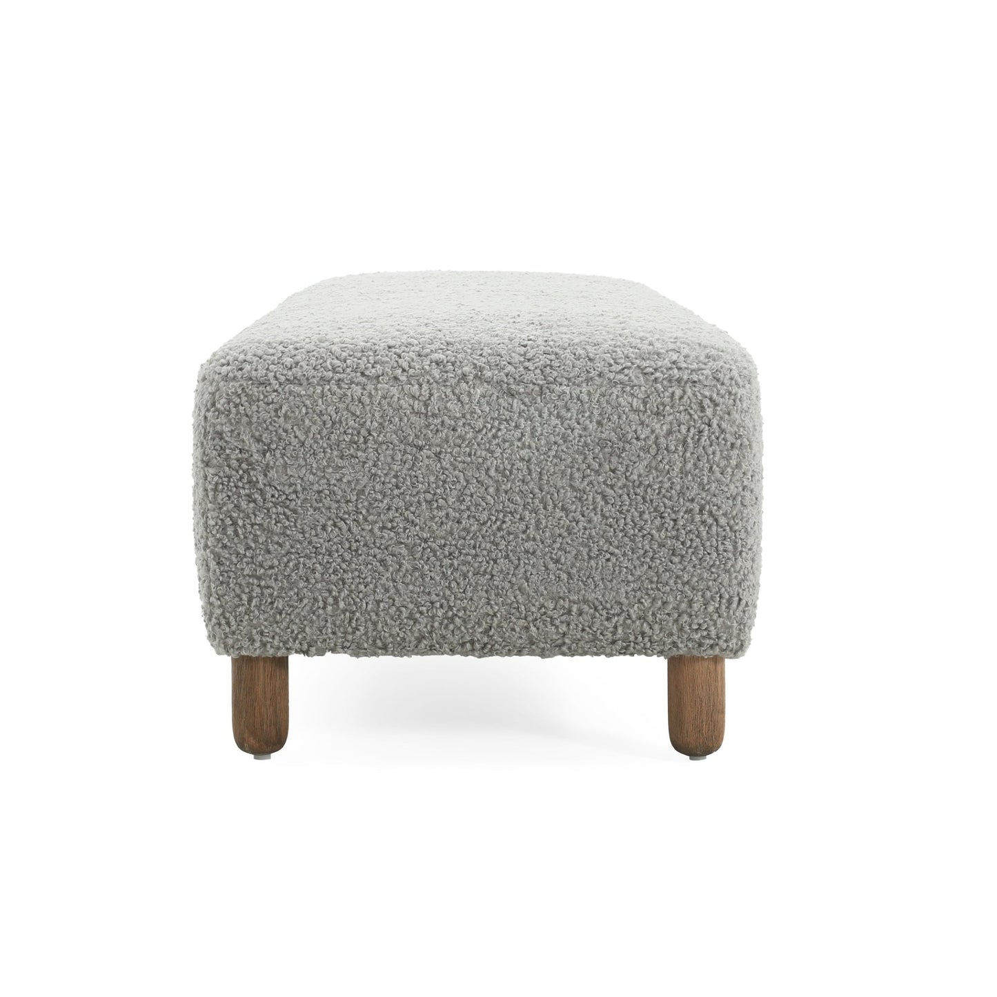 Contemporary Grey Ottoman with Foam Cushion and Durable Upholstery - 1st Choice Furniture Direct