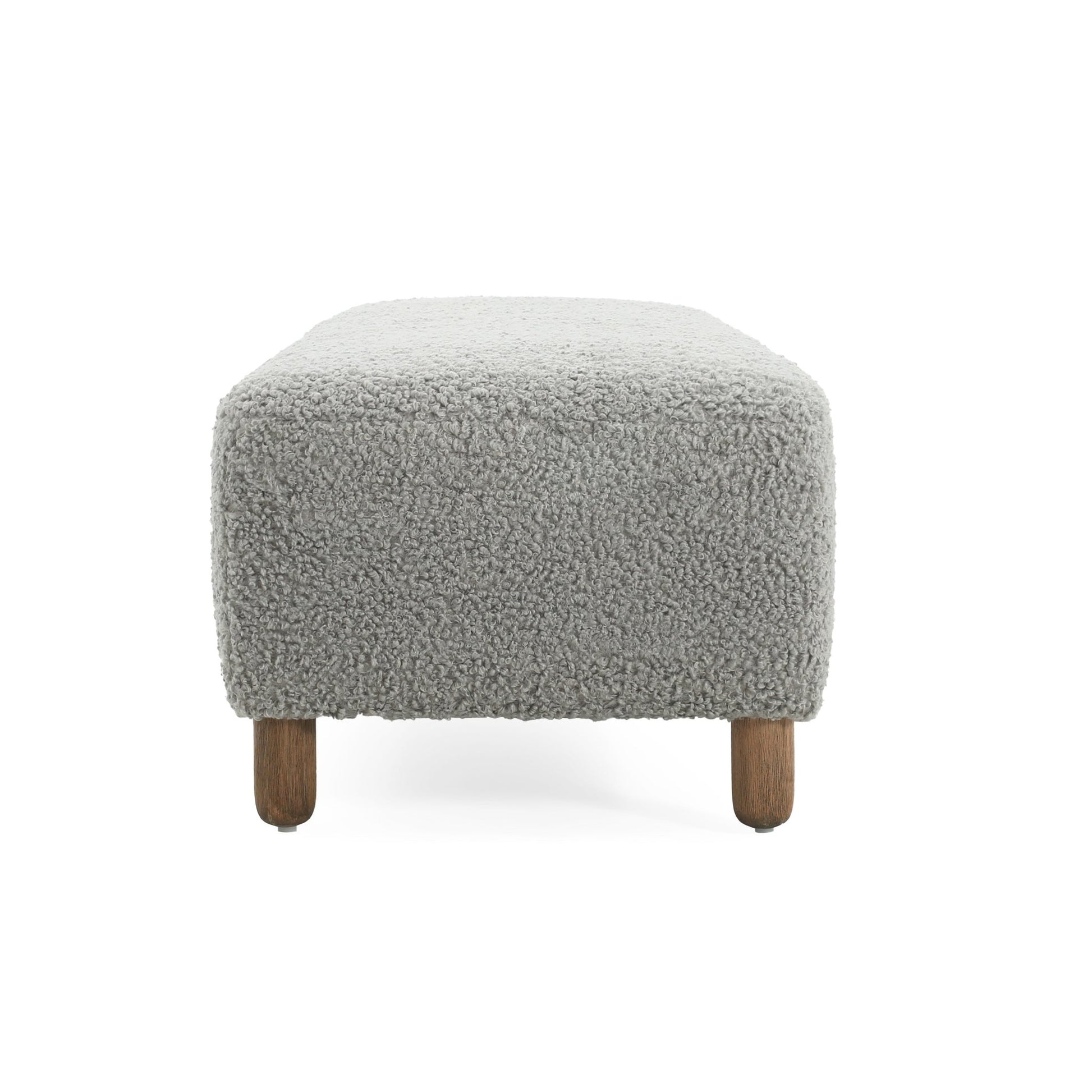 Contemporary Grey Ottoman with Foam Cushion and Durable Upholstery - 1st Choice Furniture Direct