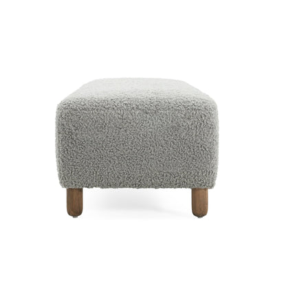 Contemporary Grey Ottoman with Foam Cushion and Durable Upholstery - 1st Choice Furniture Direct