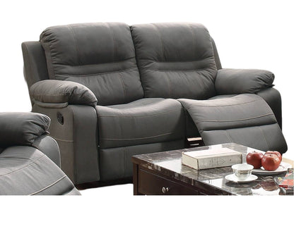 Contemporary Motion Loveseat 1pc Couch Metal Reclining Living Room Furniture Slate Blue Breathable Leatherette Recliners - 1st Choice Furniture Direct