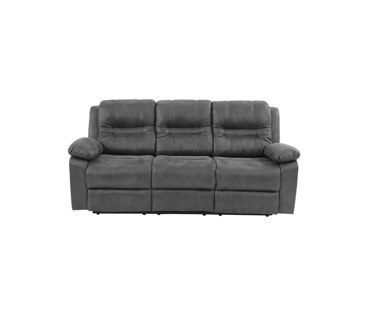 Contemporary Motion Sofa 1pc Couch Metal Reclining Plush Cushion Living Room Furniture Slate Blue Breathable Leatherette Recliners - 1st Choice Furniture Direct