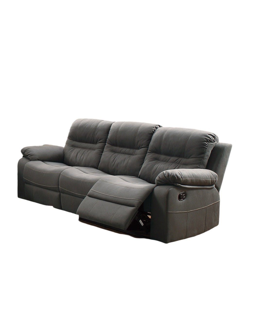 Contemporary Motion Sofa 1pc Couch Metal Reclining Plush Cushion Living Room Furniture Slate Blue Breathable Leatherette Recliners - 1st Choice Furniture Direct