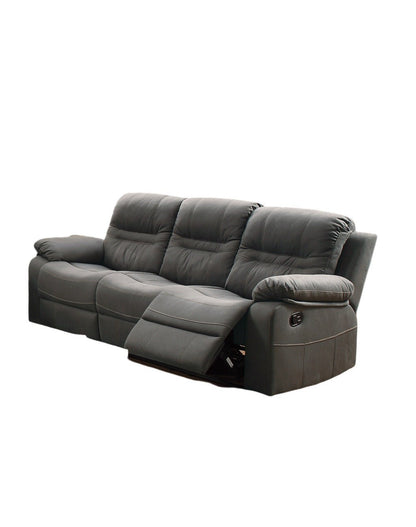 Contemporary Motion Sofa 1pc Couch Metal Reclining Plush Cushion Living Room Furniture Slate Blue Breathable Leatherette Recliners - 1st Choice Furniture Direct