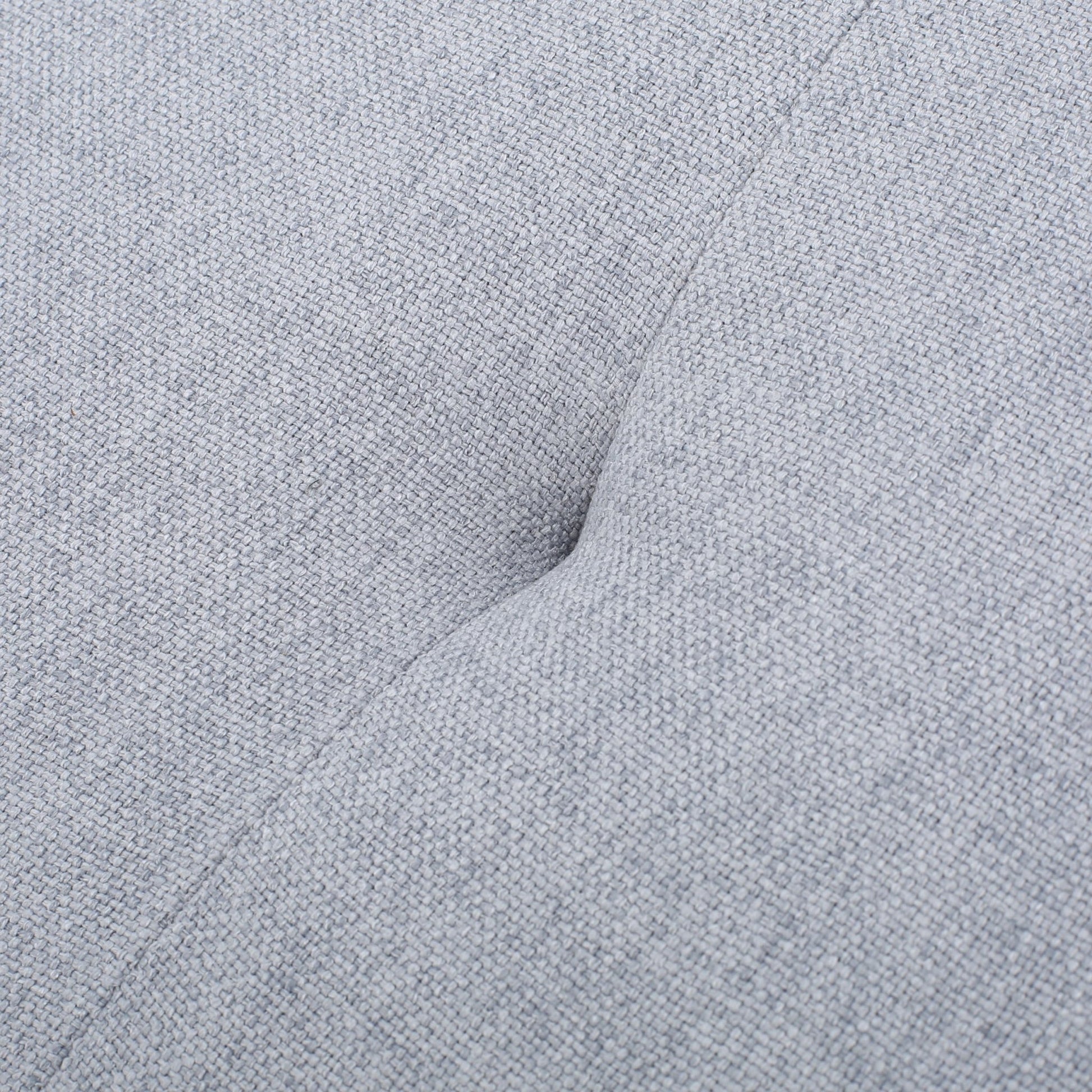 Contemporary Storage Ottoman with Tufted Waffle Stitching, Light Grey Fabric, 28 x 23 x 18.75 Inches - 1st Choice Furniture Direct