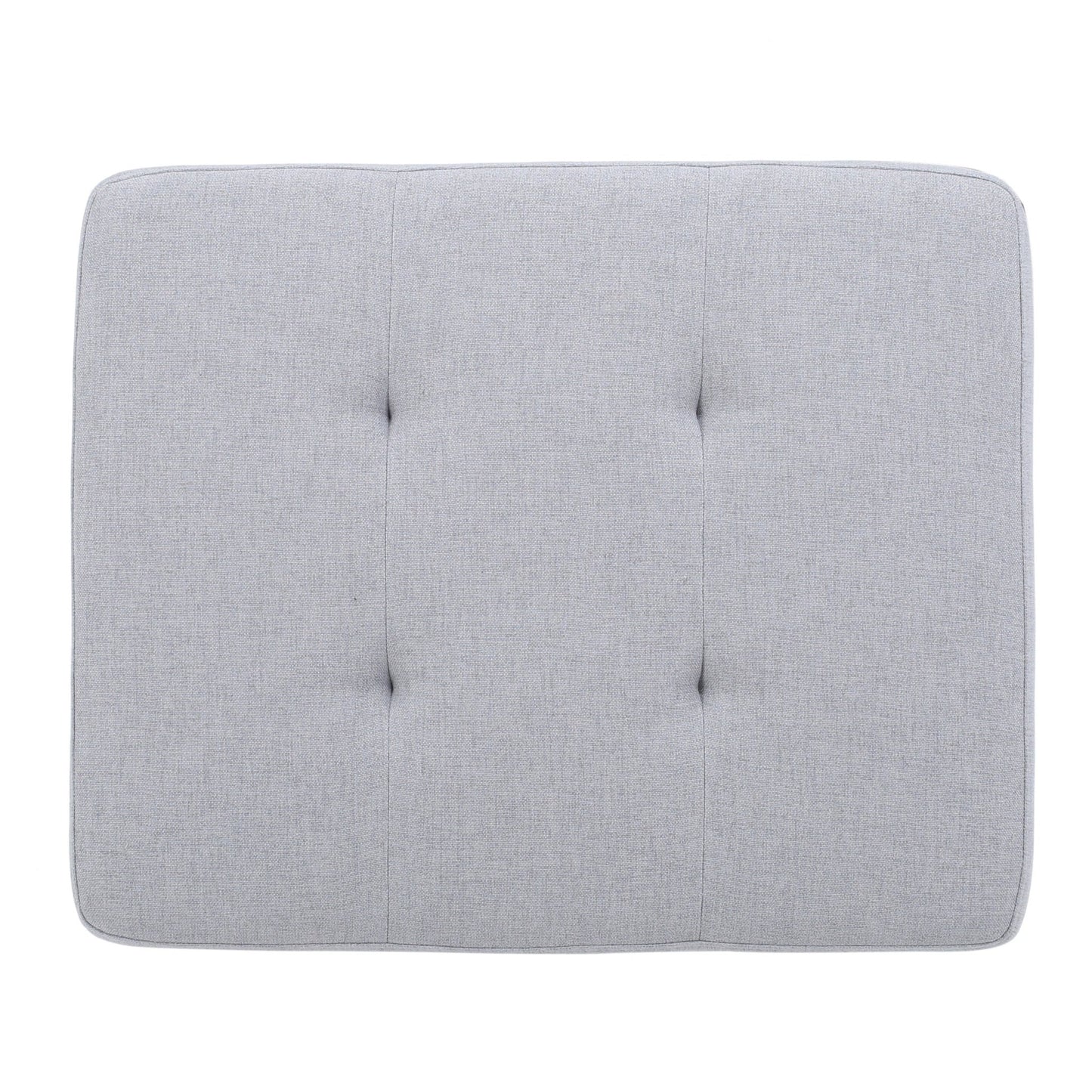 Contemporary Storage Ottoman with Tufted Waffle Stitching, Light Grey Fabric, 28 x 23 x 18.75 Inches - 1st Choice Furniture Direct
