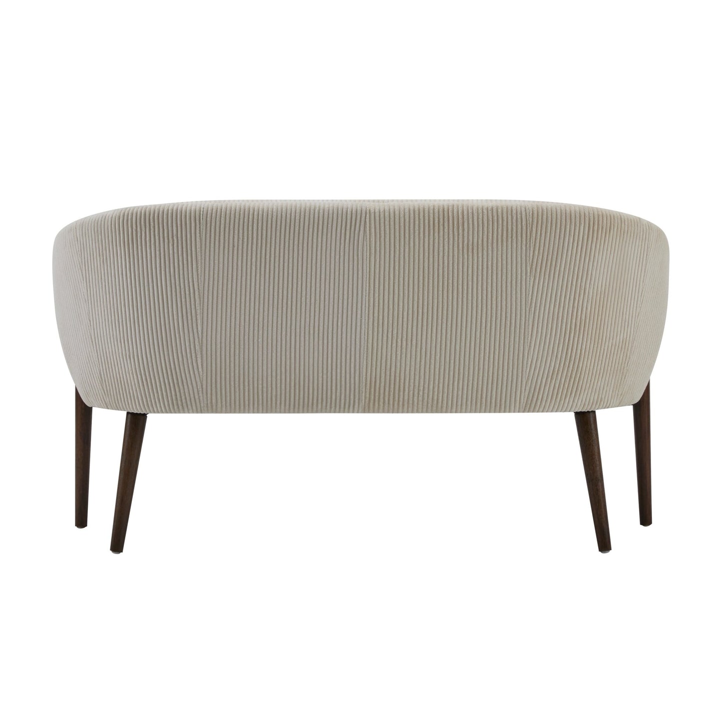 Corduroy Recessed Arm Loveseat(Beige+Walnut - 65780) - 1st Choice Furniture Direct