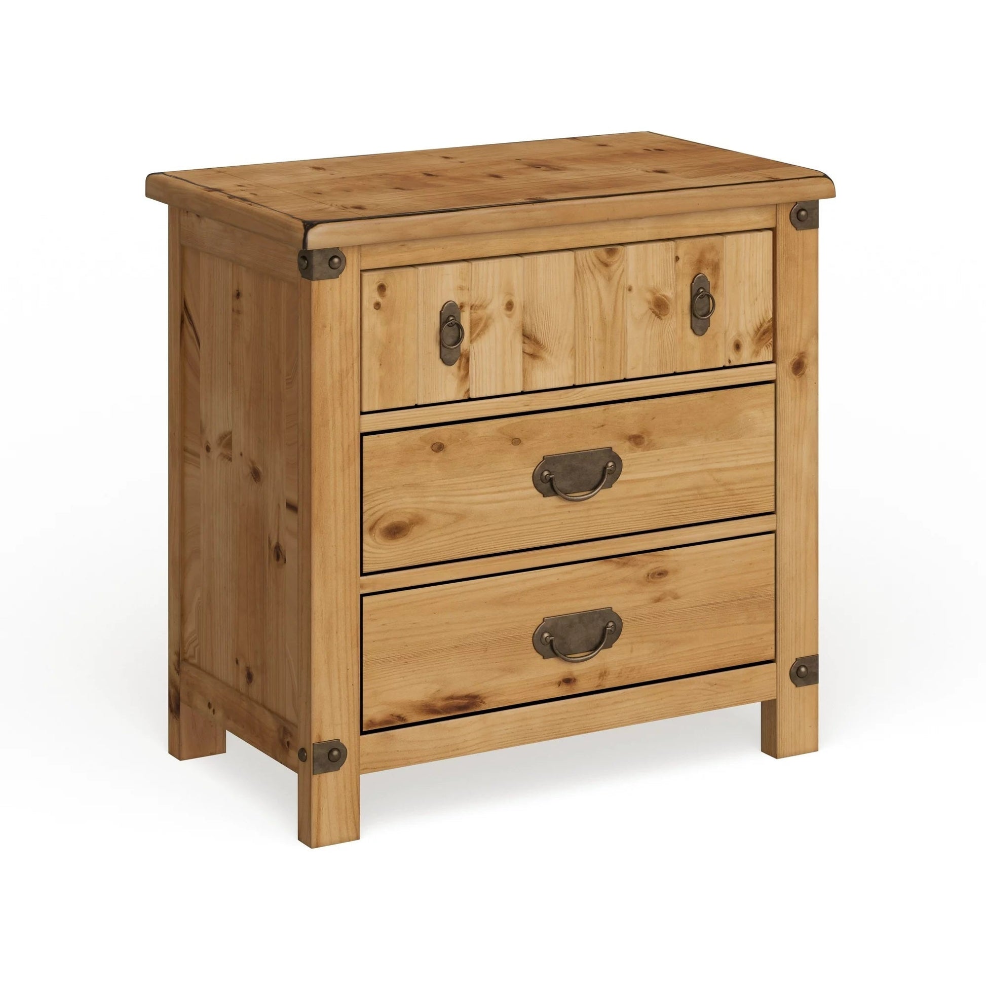 Cottage Style Weathered Elm 1pc Nightstand Ball Bearing Metal Glide USB Charger/Power Outlet In Night Stand Top Drawer Bedroom Bedside Table - 1st Choice Furniture Direct