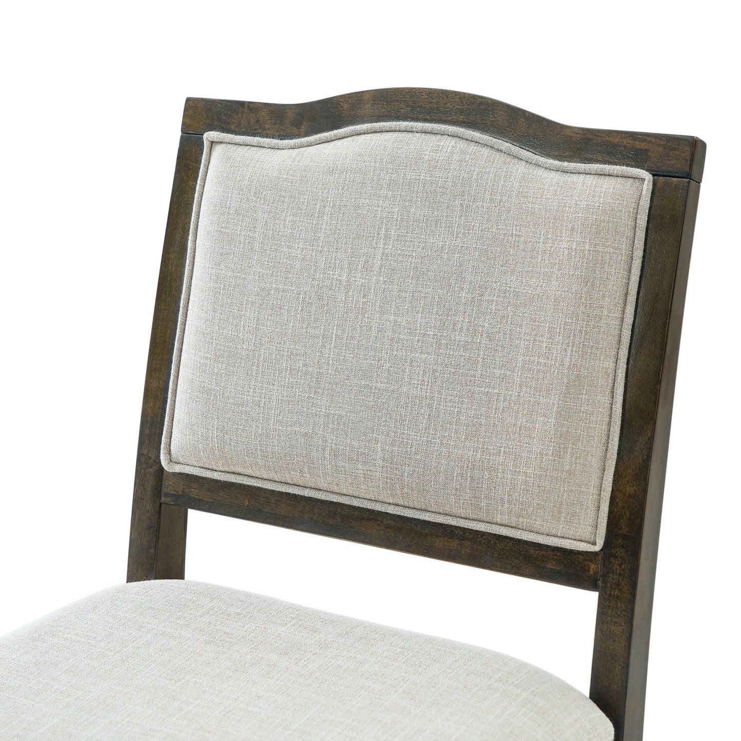 Counter Height Bar Stools Set of 2 - Rustic 2 Pack Bar Stools with Rubber Wood Frame, Ergonomic Backrest, Versatile for Kitchen Island, Dining Room, Brown - 1st Choice Furniture Direct