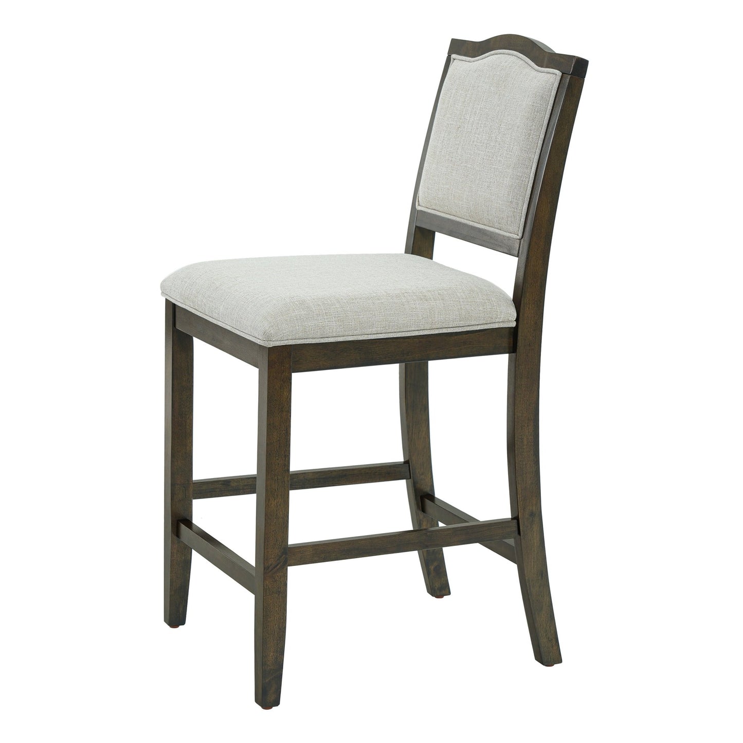 Counter Height Bar Stools Set of 2 - Rustic 2 Pack Bar Stools with Rubber Wood Frame, Ergonomic Backrest, Versatile for Kitchen Island, Dining Room, Brown - 1st Choice Furniture Direct