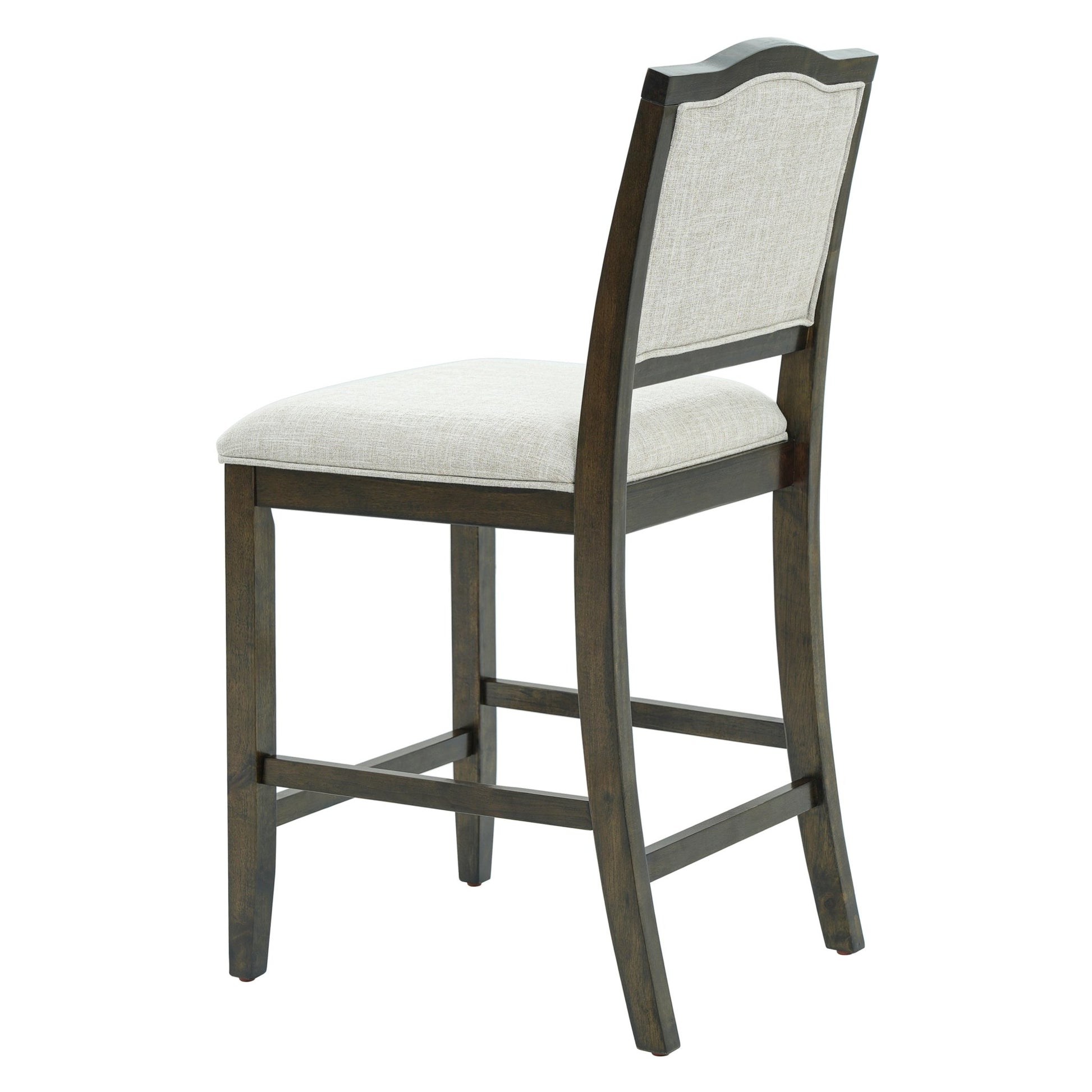 Counter Height Bar Stools Set of 2 - Rustic 2 Pack Bar Stools with Rubber Wood Frame, Ergonomic Backrest, Versatile for Kitchen Island, Dining Room, Brown - 1st Choice Furniture Direct
