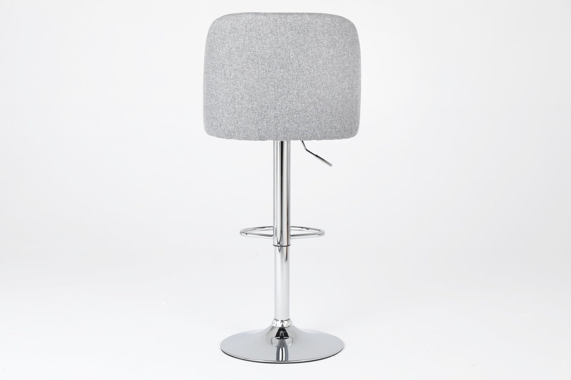Counter Height Swivel Bar Stools Set of 2, 360° Swivel Upholstered Barstools with Back and Metal Legs, 25.6' Seat Height,Counter Stools for Kitchen Island and Pub,Linen Cloth,Grey - 1st Choice Furniture Direct