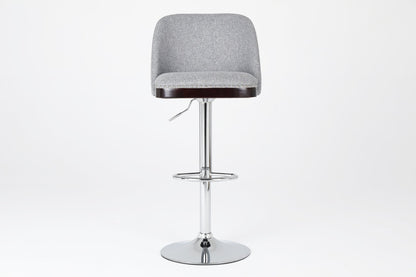 Counter Height Swivel Bar Stools Set of 2, 360° Swivel Upholstered Barstools with Back and Metal Legs, 25.6' Seat Height,Counter Stools for Kitchen Island and Pub,Linen Cloth,Grey - 1st Choice Furniture Direct