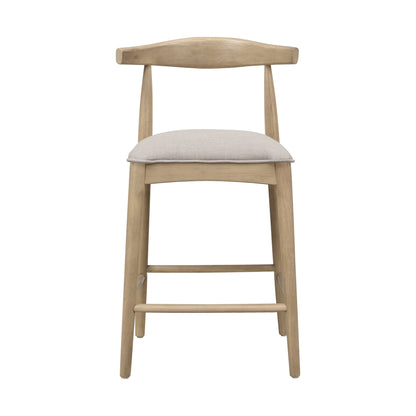 COUNTER STOOL IN PEBBLE FABRIC (SET OF 2) - 1st Choice Furniture Direct