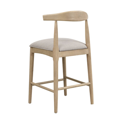COUNTER STOOL IN PEBBLE FABRIC (SET OF 2) - 1st Choice Furniture Direct