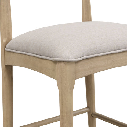 COUNTER STOOL IN PEBBLE FABRIC (SET OF 2) - 1st Choice Furniture Direct