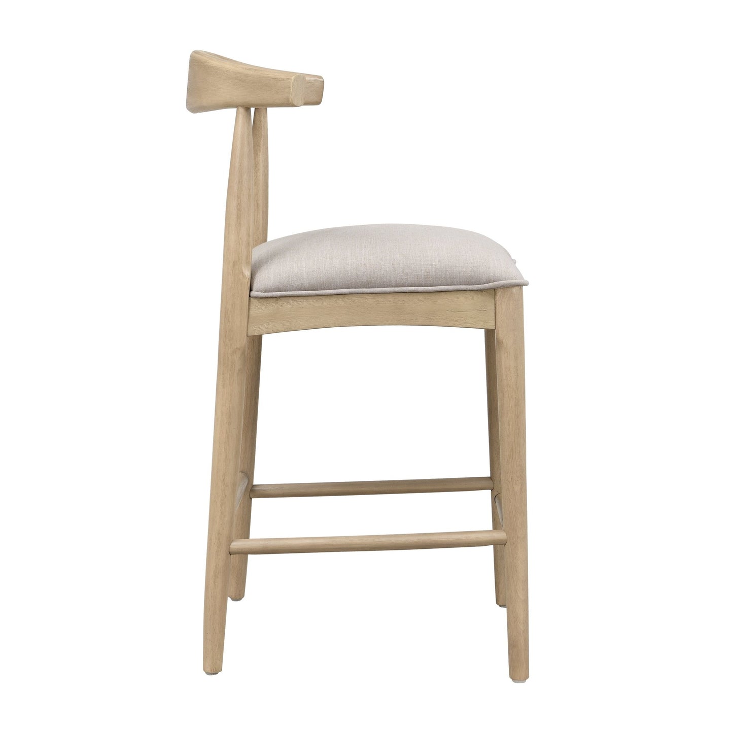 COUNTER STOOL IN PEBBLE FABRIC (SET OF 2) - 1st Choice Furniture Direct