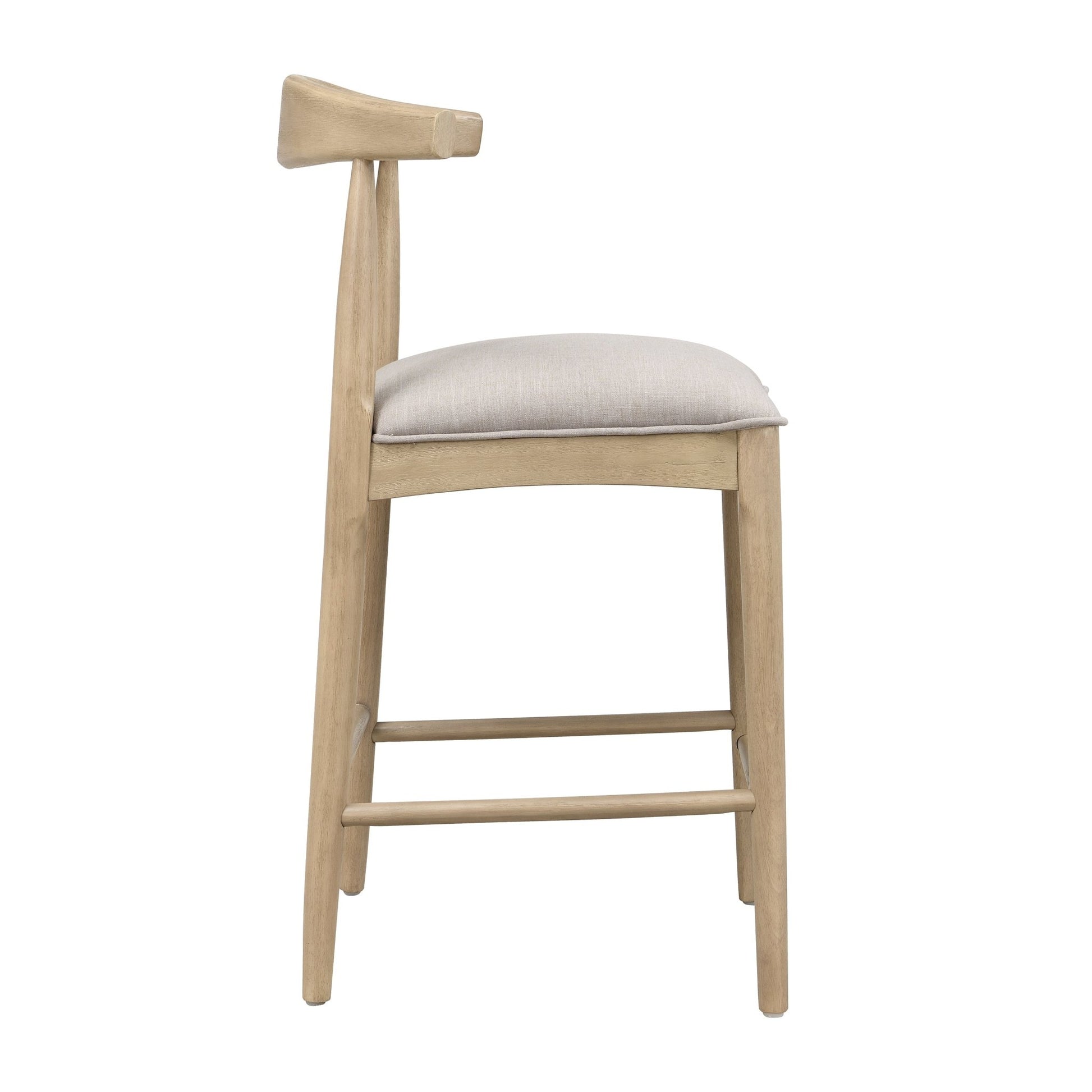 COUNTER STOOL IN PEBBLE FABRIC (SET OF 2) - 1st Choice Furniture Direct