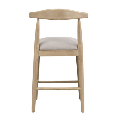 COUNTER STOOL IN PEBBLE FABRIC (SET OF 2) - 1st Choice Furniture Direct