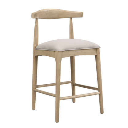 COUNTER STOOL IN PEBBLE FABRIC (SET OF 2) - 1st Choice Furniture Direct
