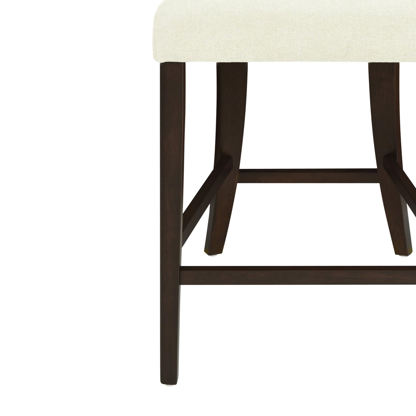 Counter Stool Without Arm(dark brown+beige) Set of 2 - 1st Choice Furniture Direct