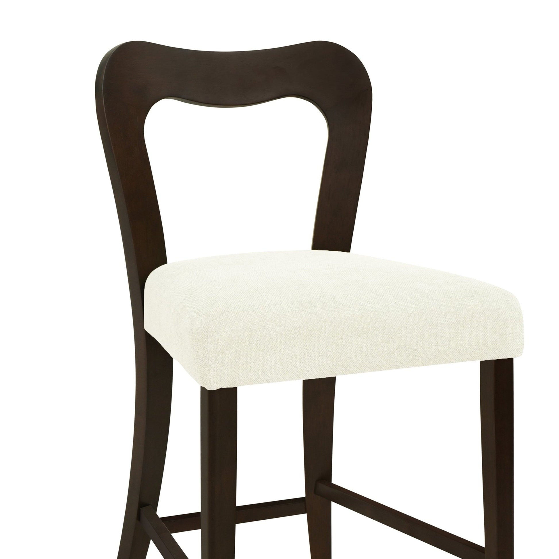 Counter Stool Without Arm(dark brown+beige) Set of 2 - 1st Choice Furniture Direct