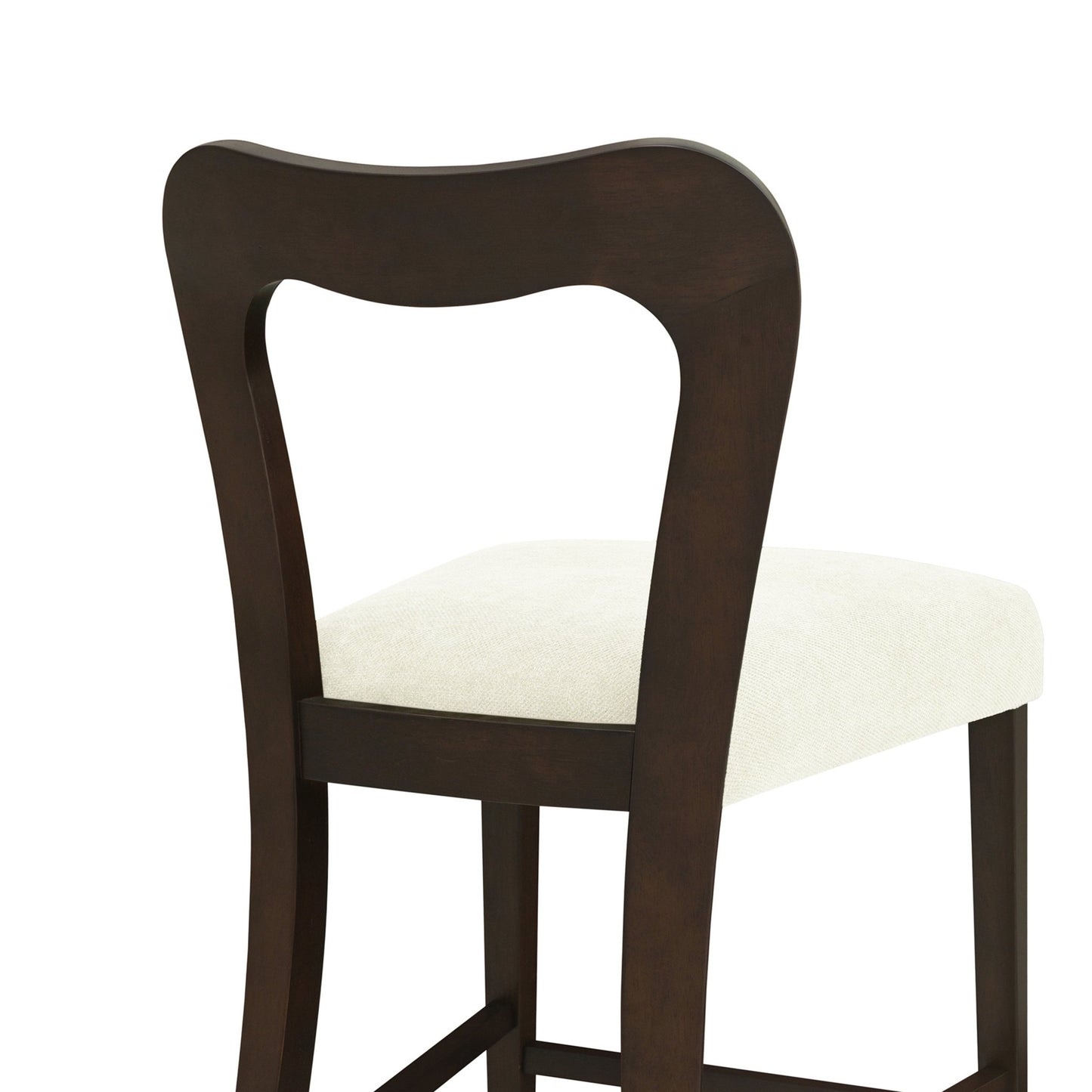 Counter Stool Without Arm(dark brown+beige) Set of 2 - 1st Choice Furniture Direct