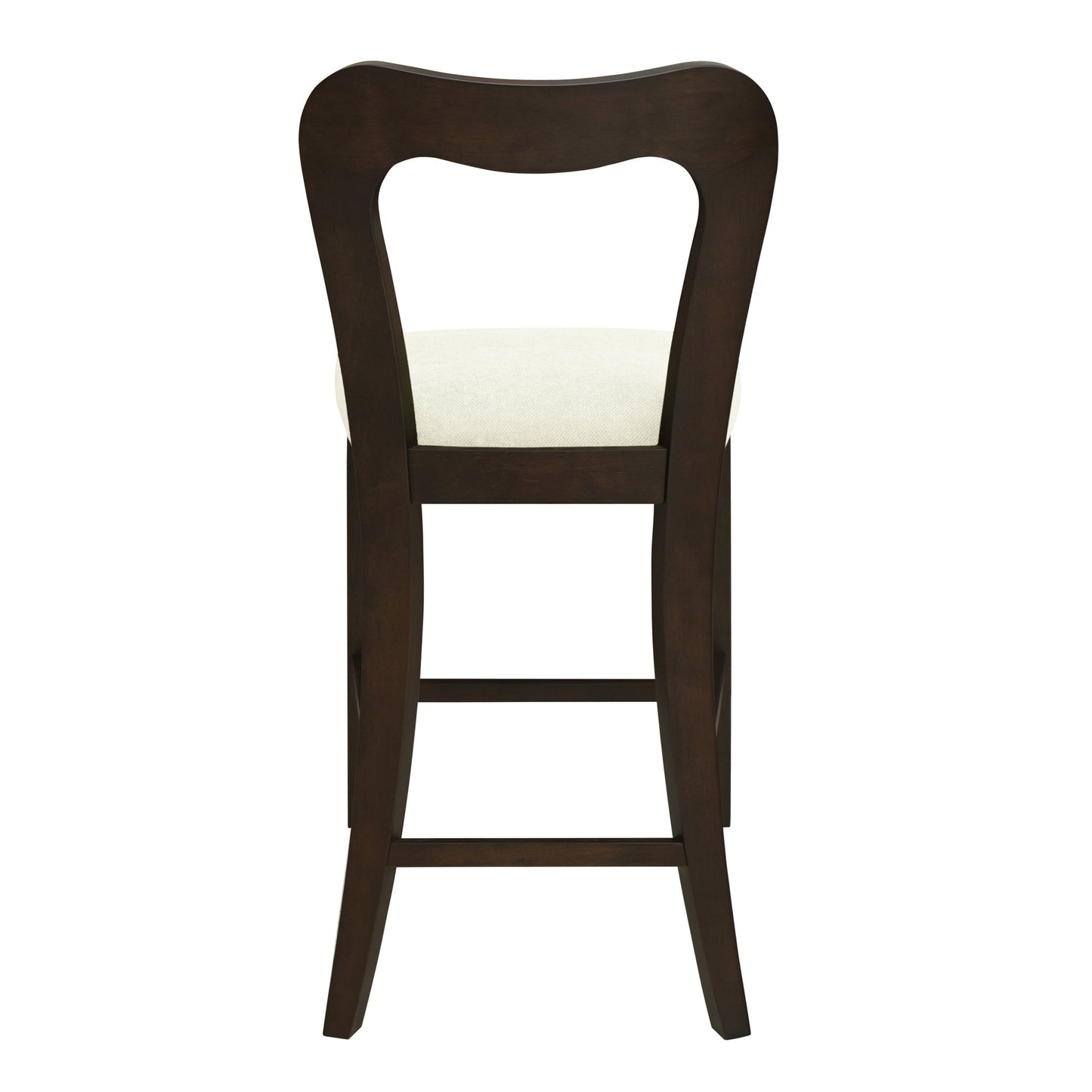 Counter Stool Without Arm(dark brown+beige) Set of 2 - 1st Choice Furniture Direct