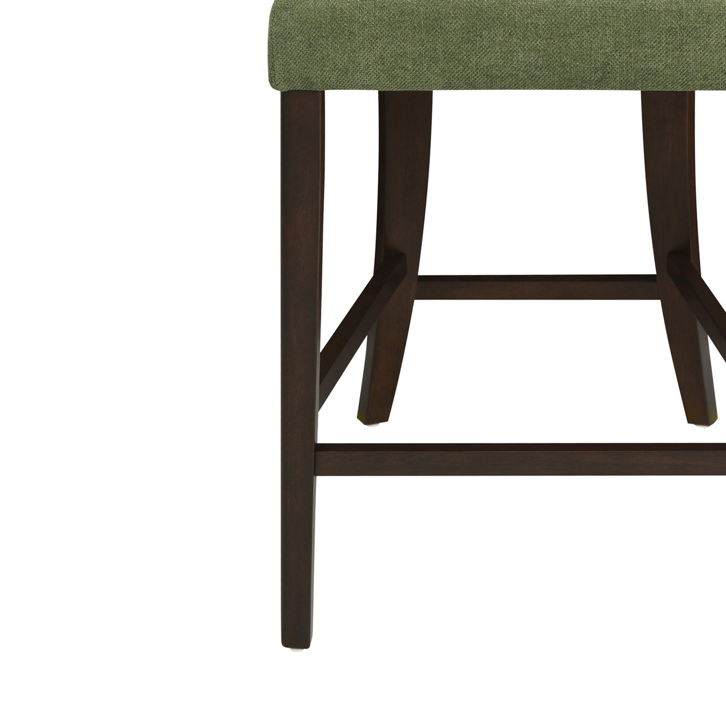 Counter Stool Without Arm(dark brown+green) Set of 2 - 1st Choice Furniture Direct