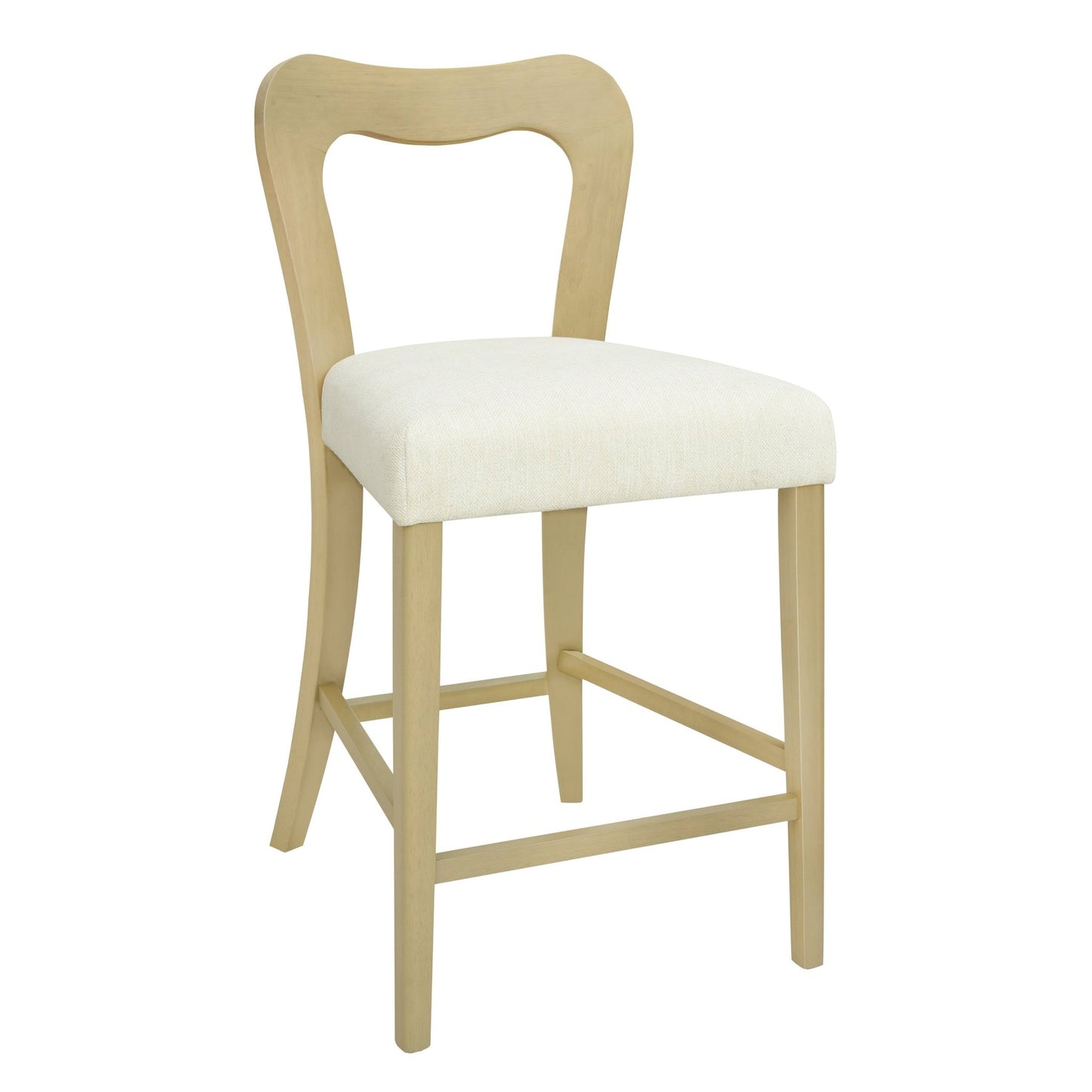Counter Stool Without Arm(light ash+beige) Set of 2 - 1st Choice Furniture Direct