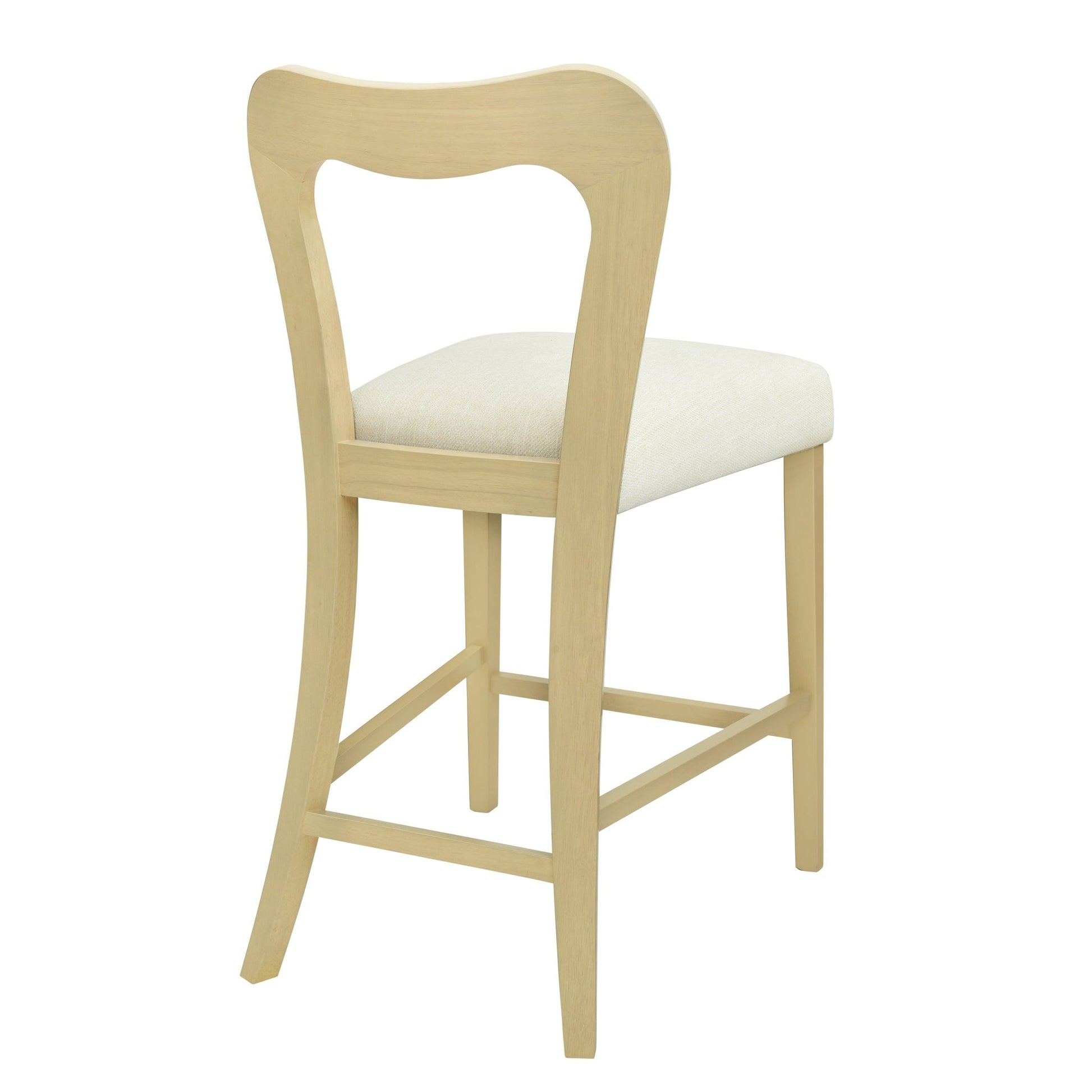 Counter Stool Without Arm(light ash+beige) Set of 2 - 1st Choice Furniture Direct