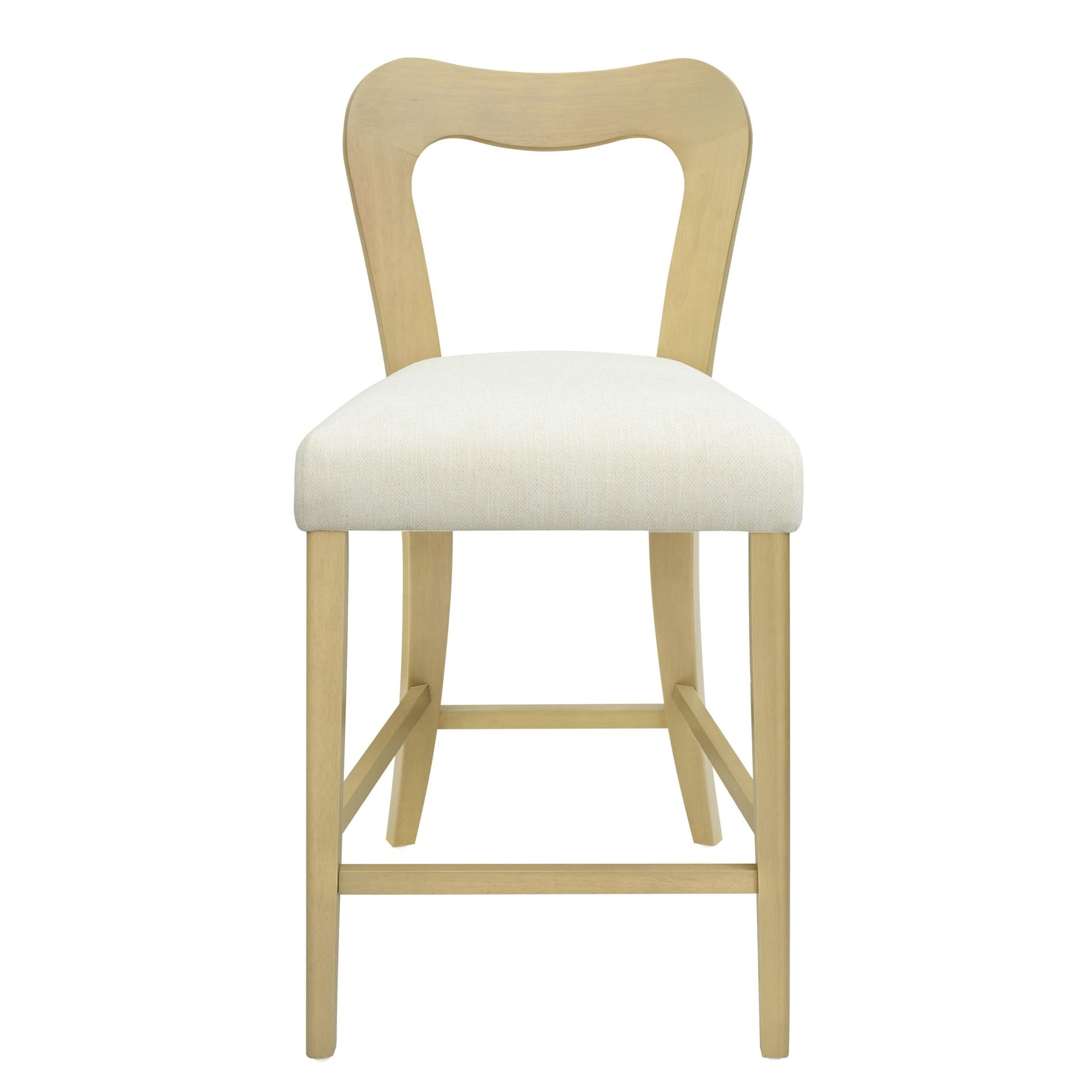 Counter Stool Without Arm(light ash+beige) Set of 2 - 1st Choice Furniture Direct