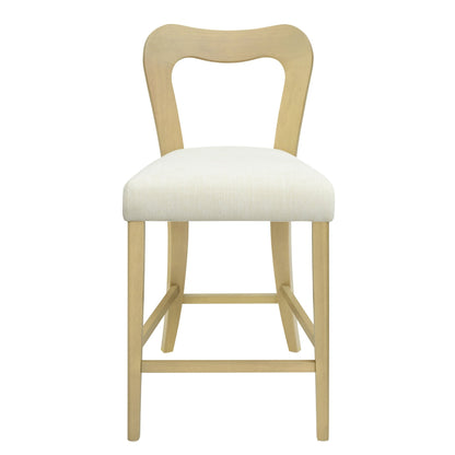Counter Stool Without Arm(light ash+beige) Set of 2 - 1st Choice Furniture Direct
