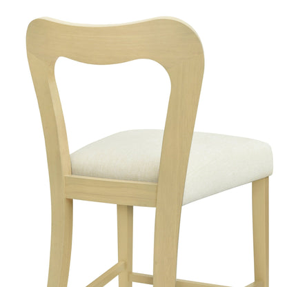 Counter Stool Without Arm(light ash+beige) Set of 2 - 1st Choice Furniture Direct