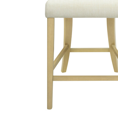 Counter Stool Without Arm(light ash+beige) Set of 2 - 1st Choice Furniture Direct