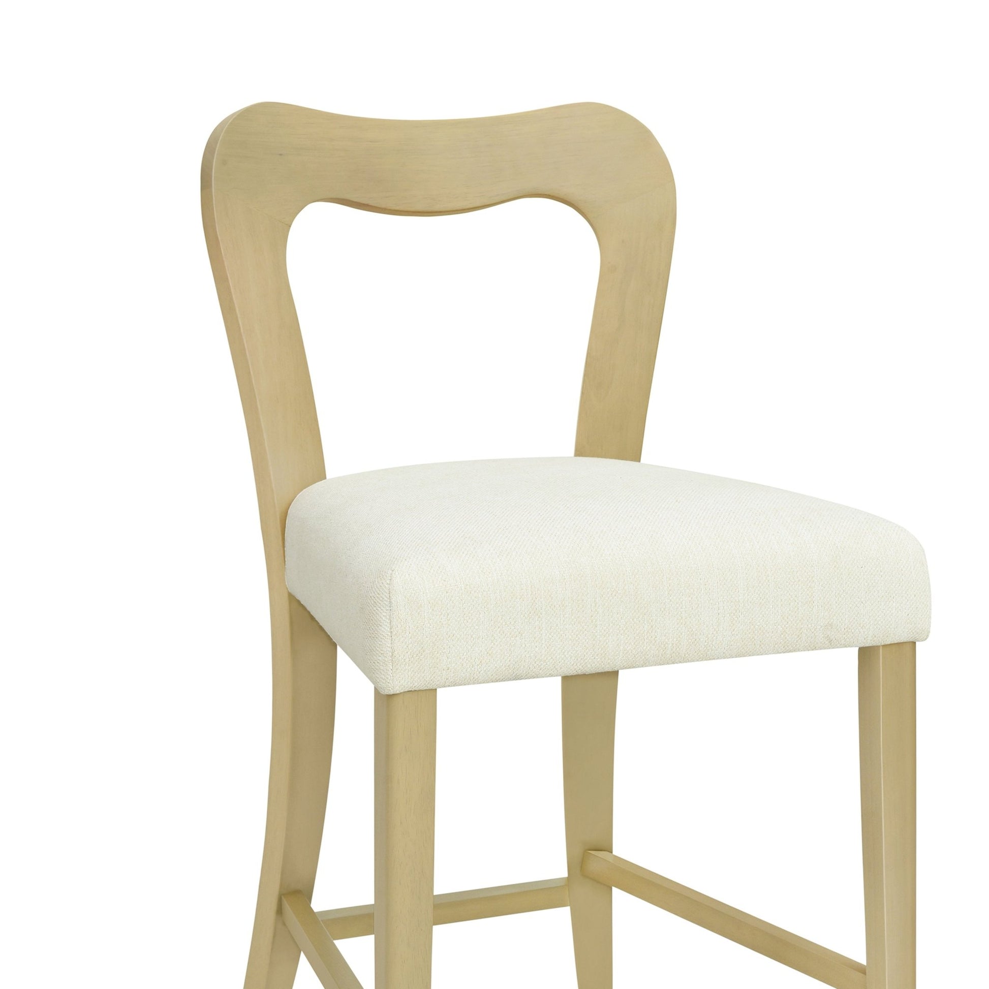 Counter Stool Without Arm(light ash+beige) Set of 2 - 1st Choice Furniture Direct
