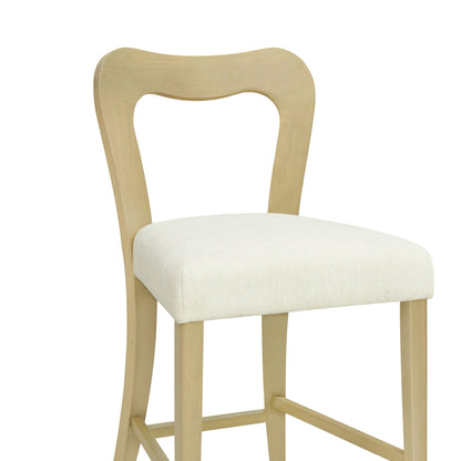 Counter Stool Without Arm(light ash+beige) Set of 2 - 1st Choice Furniture Direct