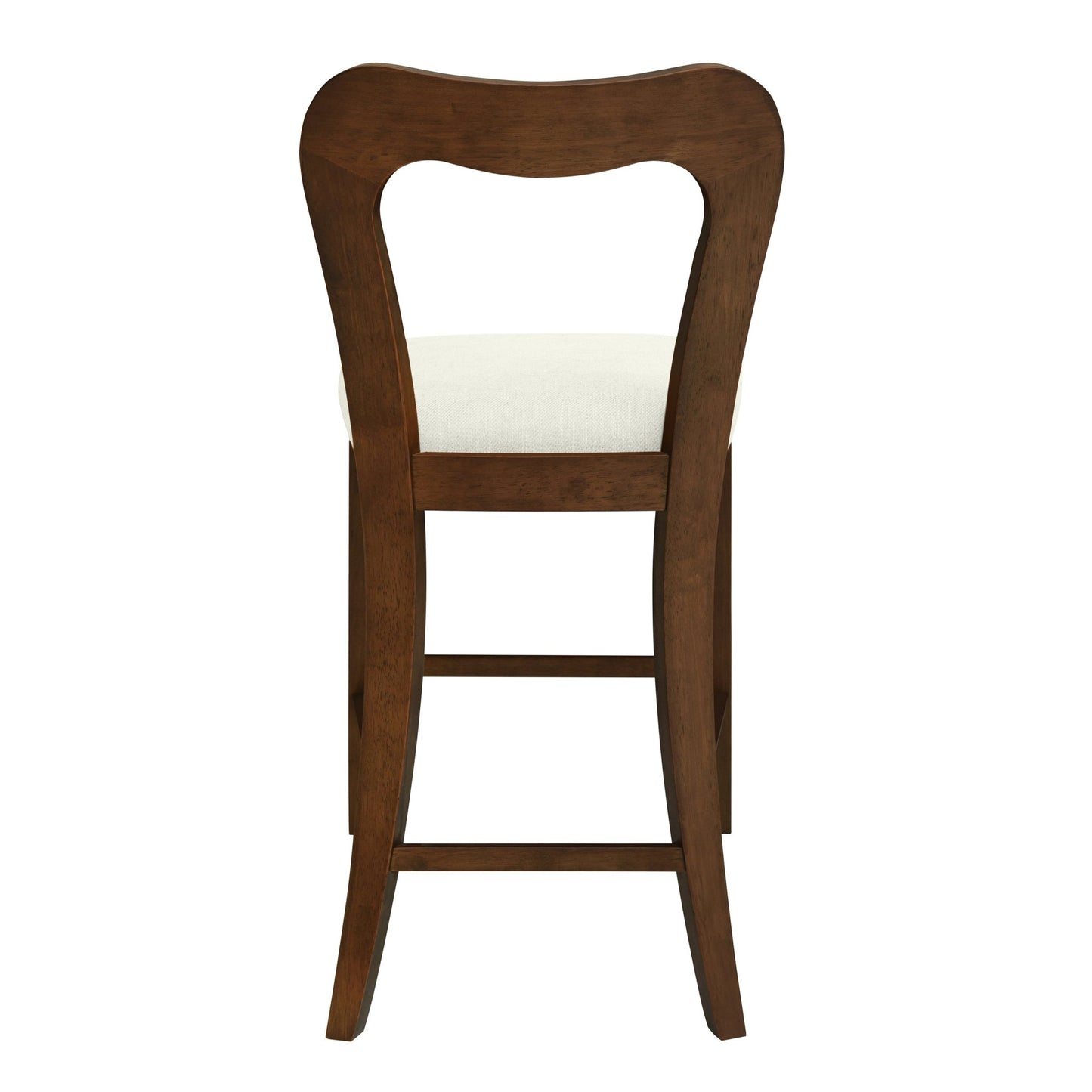 Counter Stool Without Arm(walnut+beige) Set of 2 - 1st Choice Furniture Direct