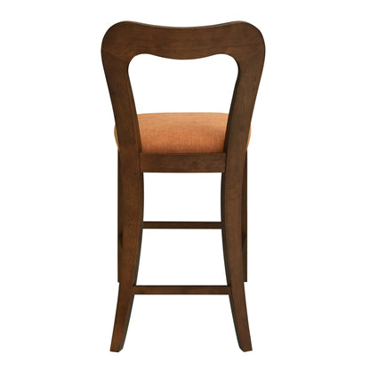 Counter Stool Without Arm(walnut+caramel) Set of 2 - 1st Choice Furniture Direct