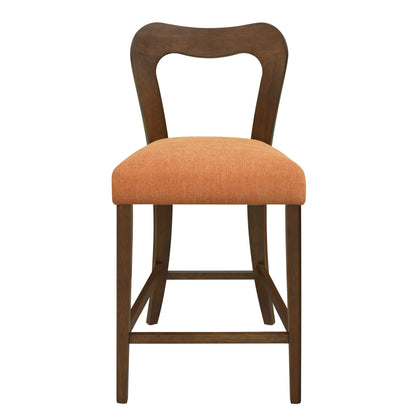Counter Stool Without Arm(walnut+caramel) Set of 2 - 1st Choice Furniture Direct