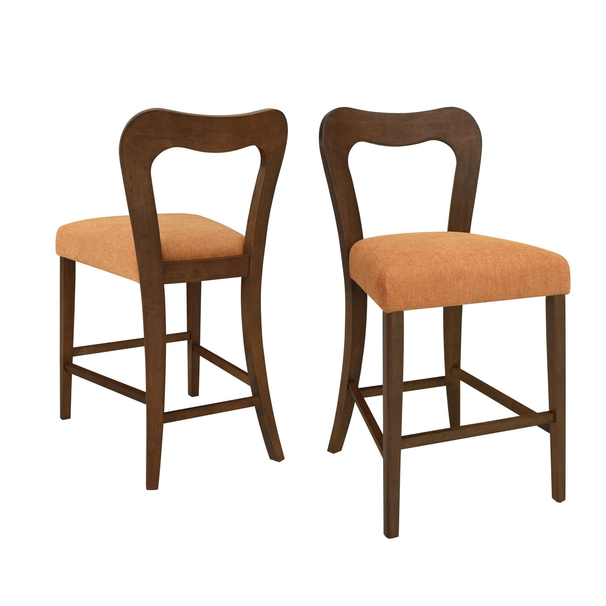 Counter Stool Without Arm(walnut+caramel) Set of 2 - 1st Choice Furniture Direct