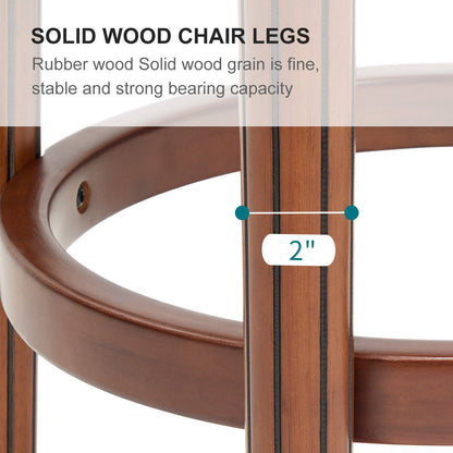 Cow top Leather Wooden Bar Stools, 360 Degree Swivel Bar Chair with Backs,Bar height Couner Height Barstools for Home Kitchen Dining Room and Bar Room(black 1pc) - 1st Choice Furniture Direct