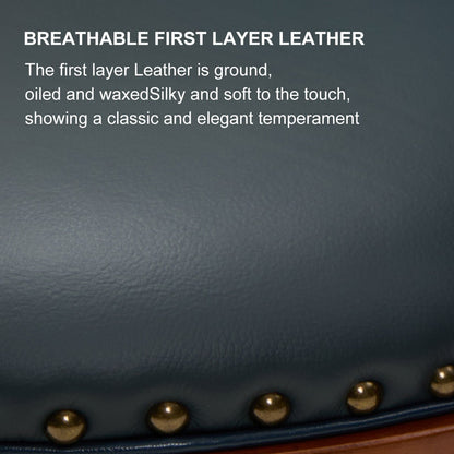 Cow top Leather Wooden Bar Stools, 360 Degree Swivel Bar Chair with Backs,Bar height Couner Height Barstools for Home Kitchen Dining Room and Bar Room(blue 1pc) - 1st Choice Furniture Direct