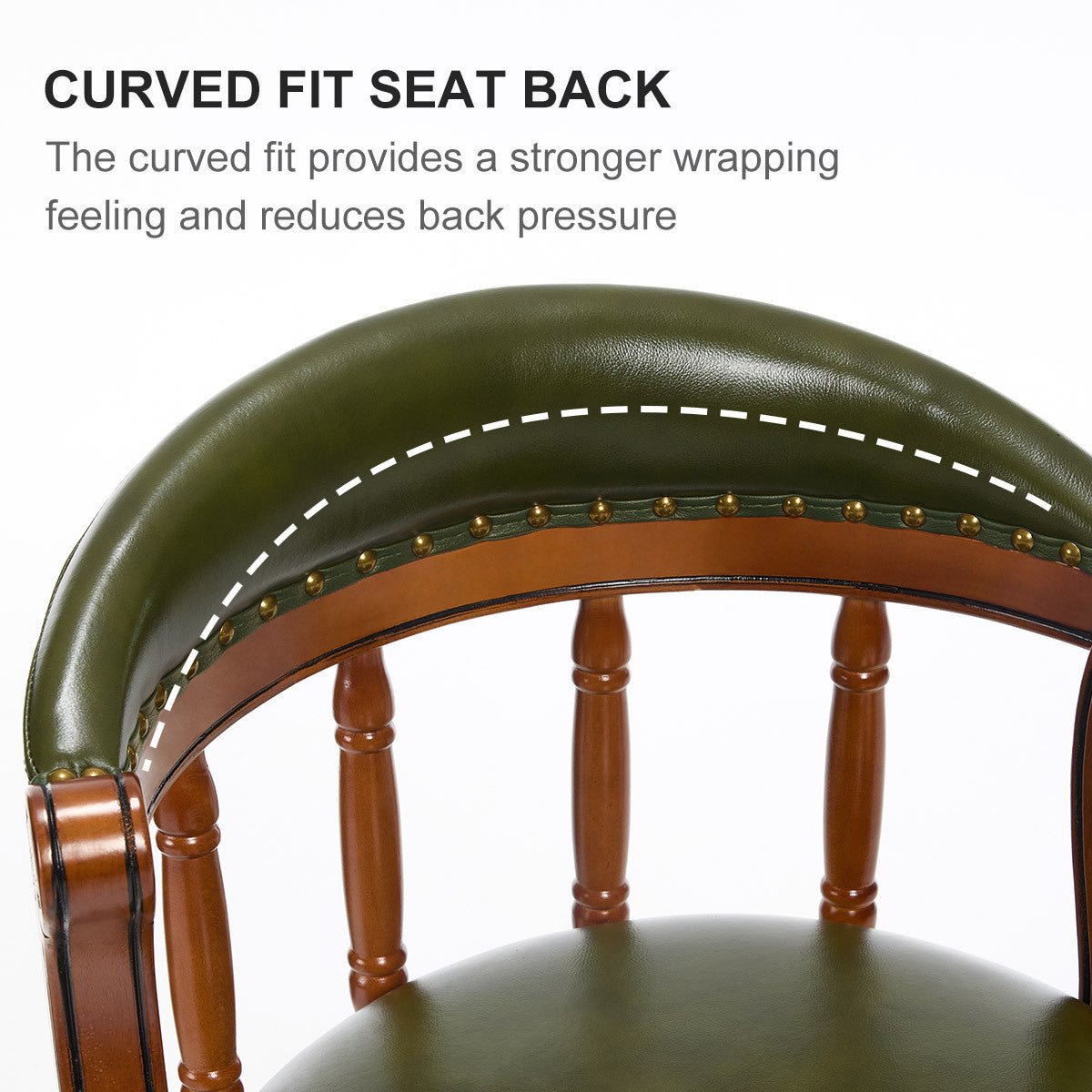 Cow top Leather Wooden Bar Stools, 360 Degree Swivel Bar Chair with Backs,Bar height Couner Height Barstools for Home Kitchen Dining Room and Bar Room(green 1pc) - 1st Choice Furniture Direct