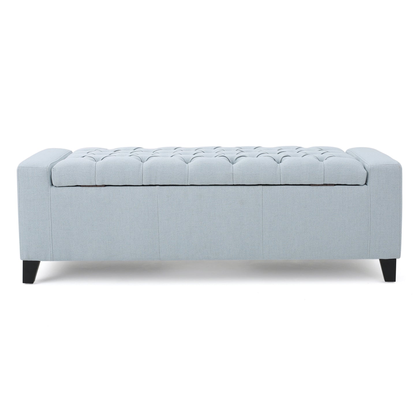 1st Choice Contemporary Fabric Extra Seating Storage Ottoman in Blue