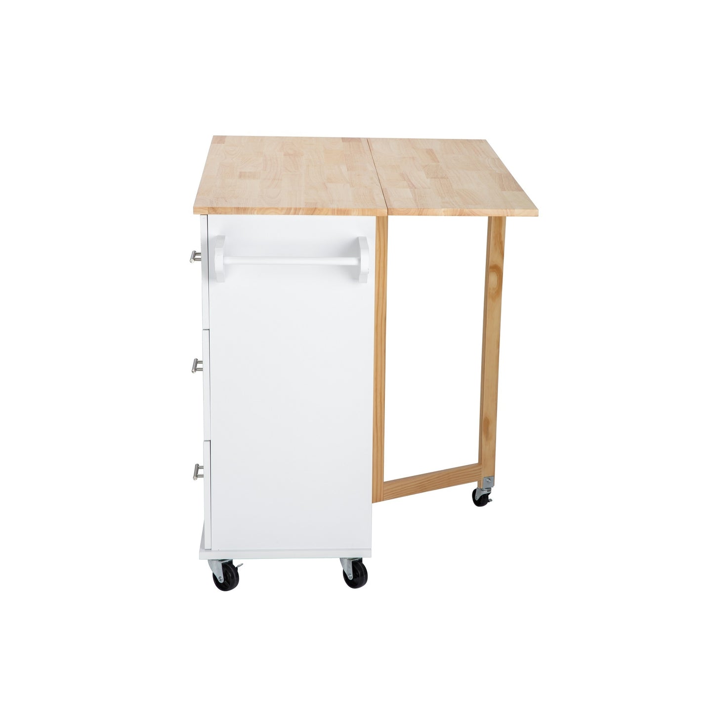 1st Choice Kitchen Island & Kitchen Cart Mobile Kitchen Island in White